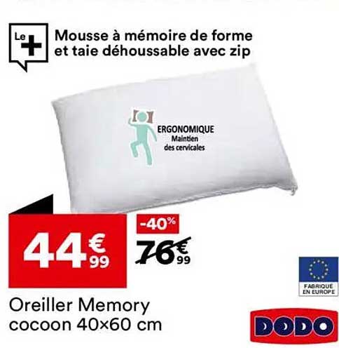 oreiller dodo ergonomique