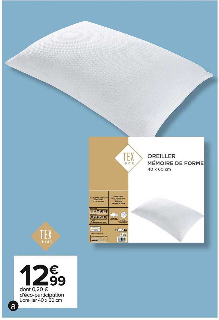 carrefour oreiller memoire de forme