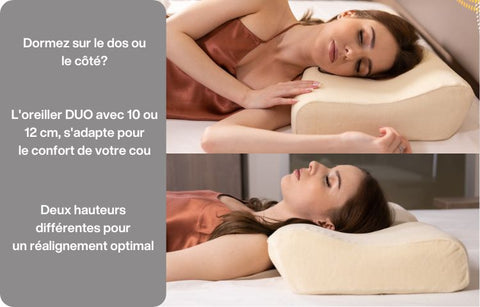 oreiller dormir sur le dos
